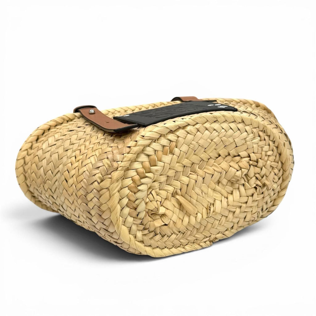 Loewe Quality Studio Ghibli Palm Leaf Leather Black Bunny Basket Small — view 3