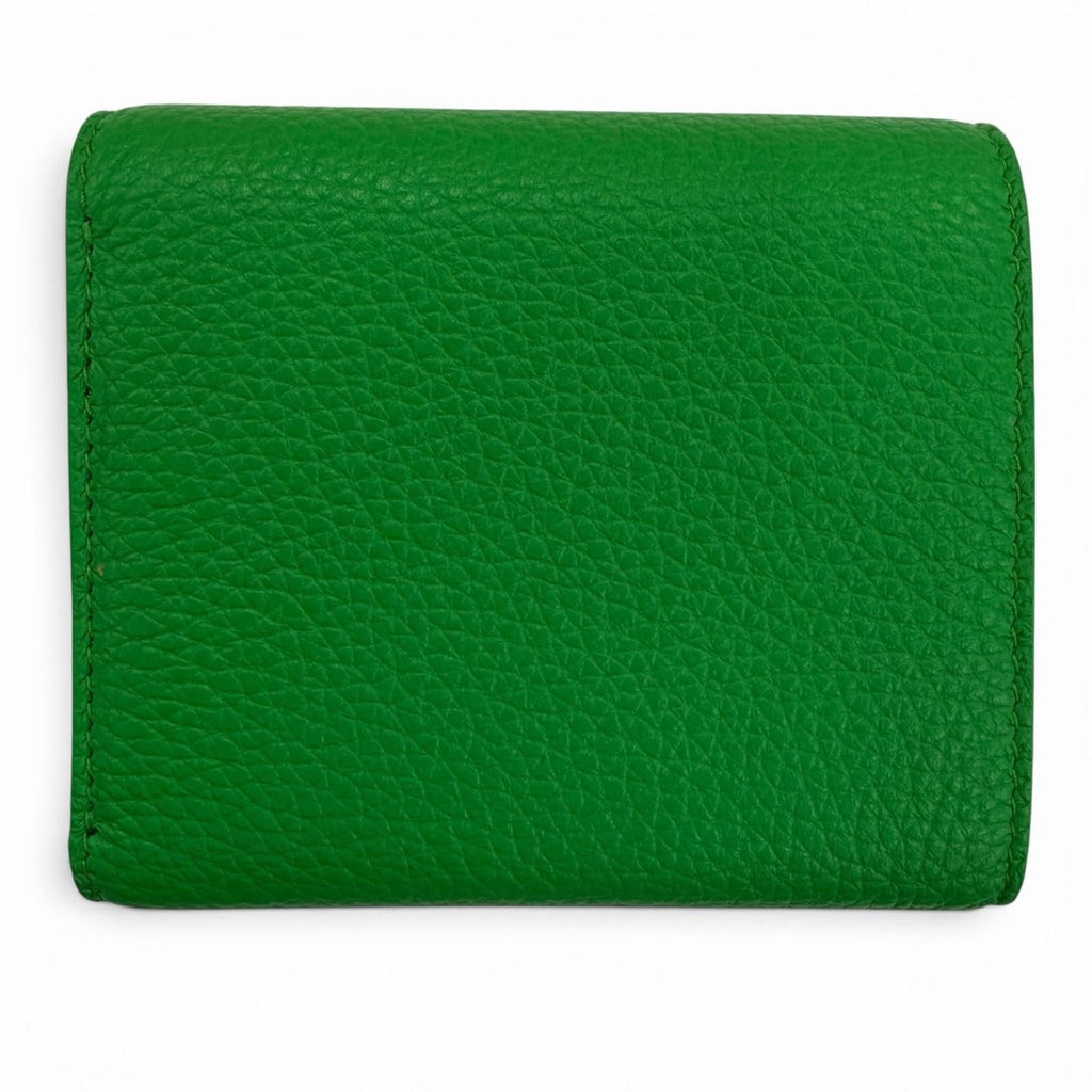 Bottega Veneta Paraquito Point Lock Leather Compact Wallet Trifold — view 3