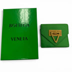 Bottega Veneta Paraquito Point Lock Leather Compact Wallet Trifold — view 2