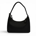 Prada Re Edition Re-Nylon Mini Bag with Triangular Plate Charm Black — view 3