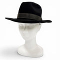 Hermes Cowhide Lapin Leather Series Button Folded Hat Felt Hat Black 58