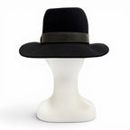 Hermes Cowhide Lapin Leather Series Button Folded Hat Felt Hat Black 58 — view 4