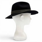 Hermes Cowhide Lapin Leather Series Button Folded Hat Felt Hat Black 58 — view 5