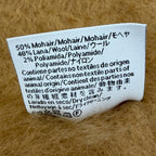 Loewe Mohair Wool Anag Lambskin Logo Patch with Fringe Scarf Brown — view 7