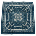 Hermes Carre 55 Apron Dole Bandana Silk 100% Scarf Blue