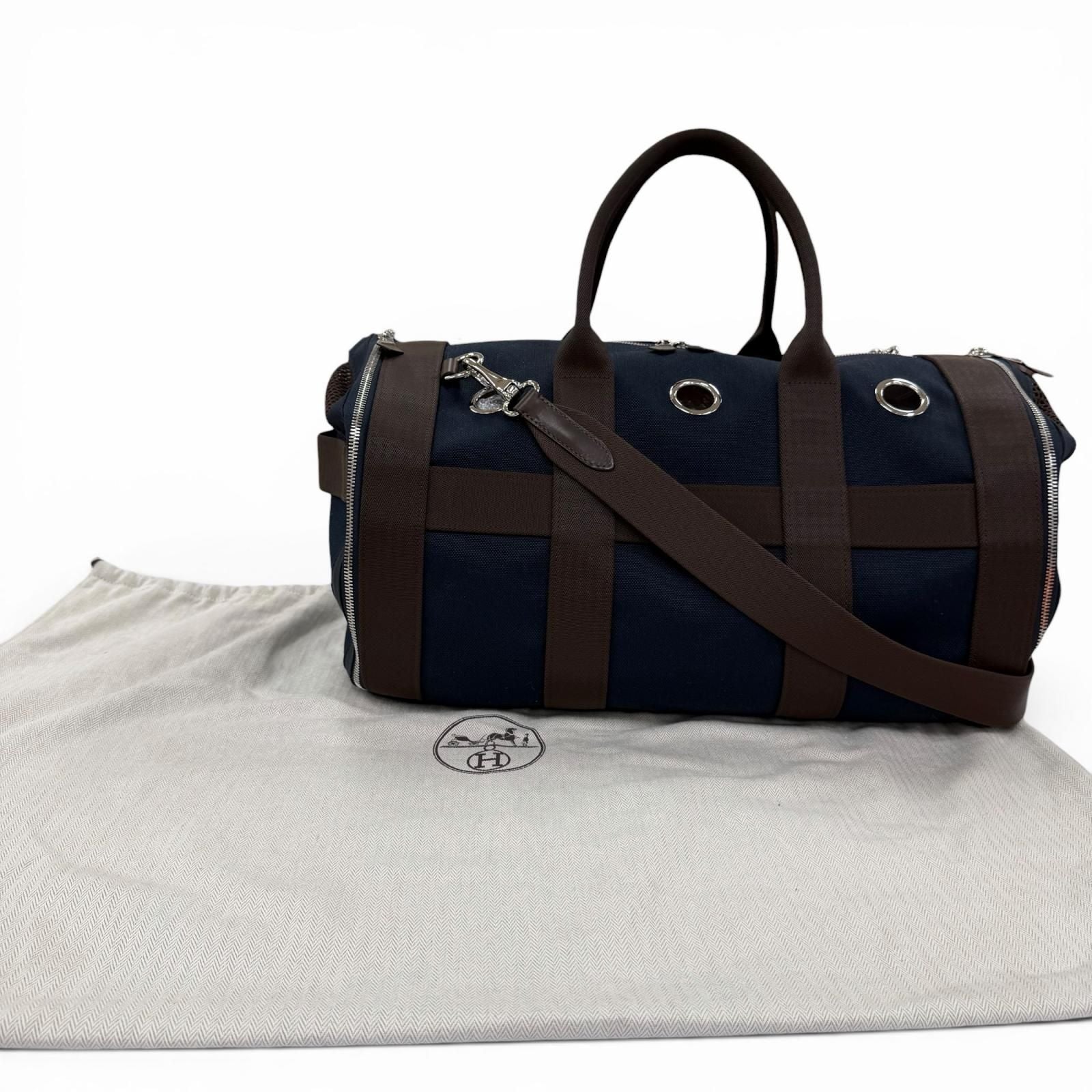 Hermes 2-Way Dog Carrier Pet Shoulder Bag Towarmitari Navy — view 2