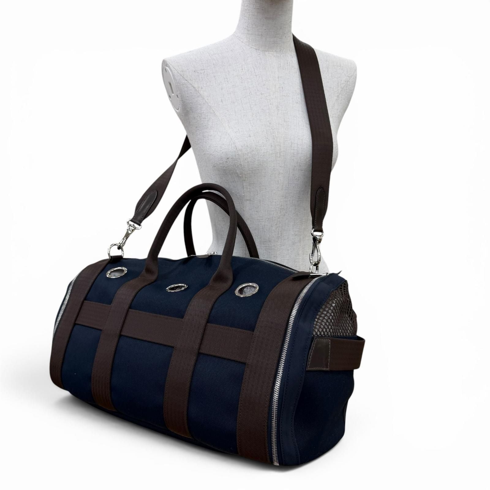 Hermes 2-Way Dog Carrier Pet Shoulder Bag Towarmitari Navy — view 9