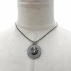 Hermes Vintage Touareg Leather Silver Choker Necklace Gray — view 2