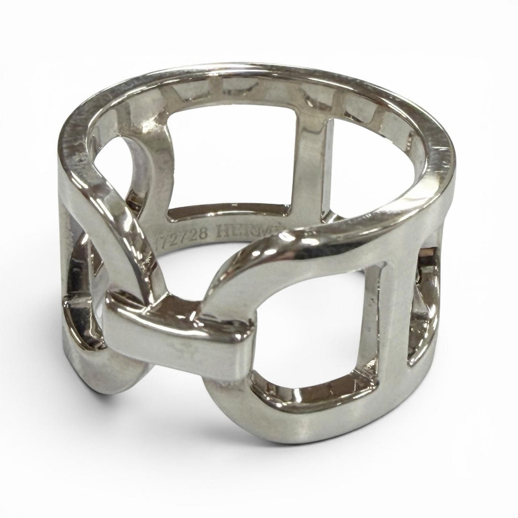 Hermes Chaine D'ancre Ring Silver