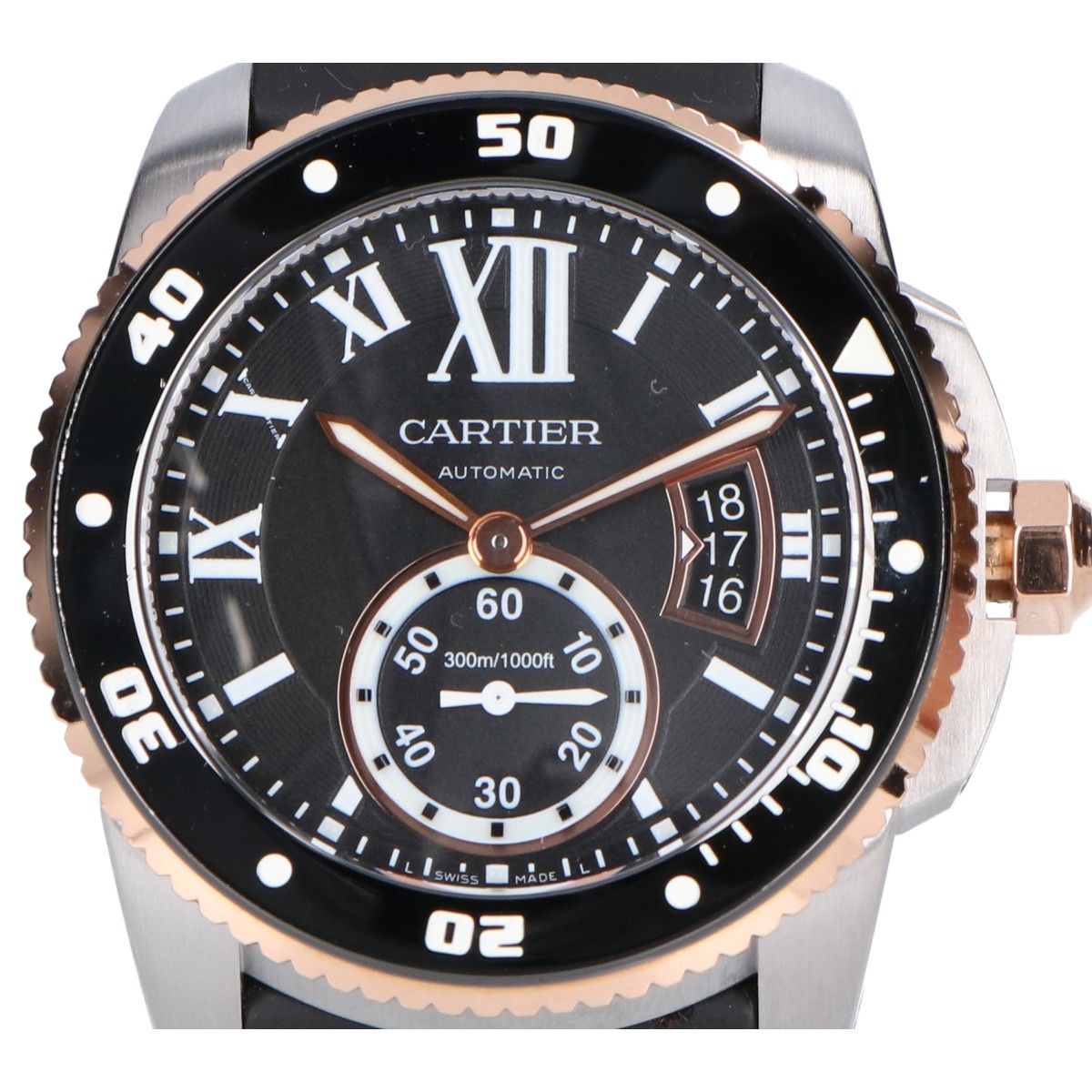 Cartier Polished Caliber de Diver SS Small Second Automatic Winding Watch