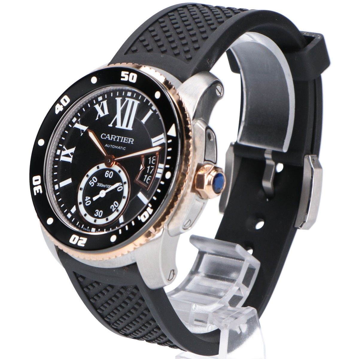 Cartier Polished Caliber de Diver SS Small Second Automatic Winding Watch — view 3