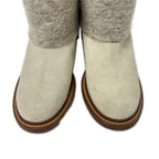 Chanel CC Logo Wool Suede Contrast Boots 39c — view 7