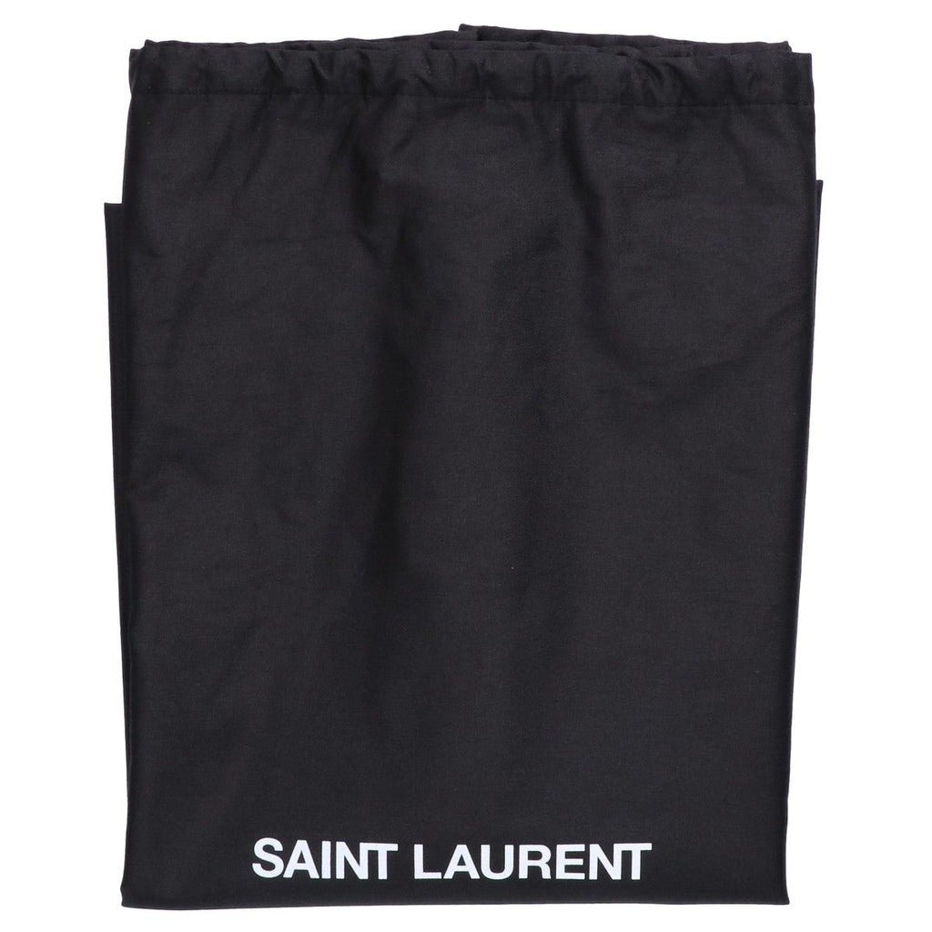 Saint Laurent Paris Silk Tech Canvas Embossed Logo Wide Puffer Tote — view 8