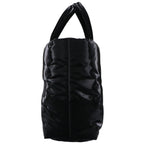 Saint Laurent Paris Silk Tech Canvas Embossed Logo Wide Puffer Tote — view 4