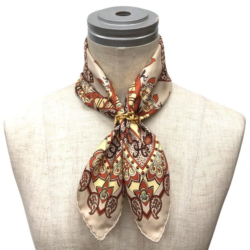 Hermes Scarf Carre 45 Amoeba Flower Gray Ju — view 2