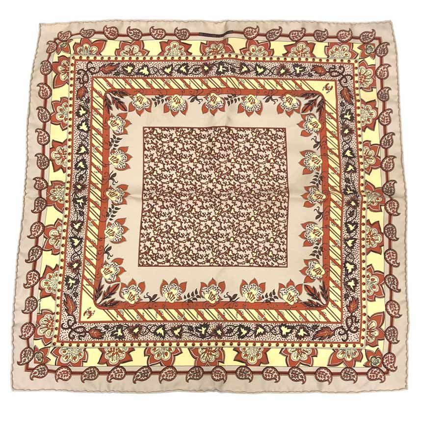 Hermes Scarf Carre 45 Amoeba Flower Gray Ju