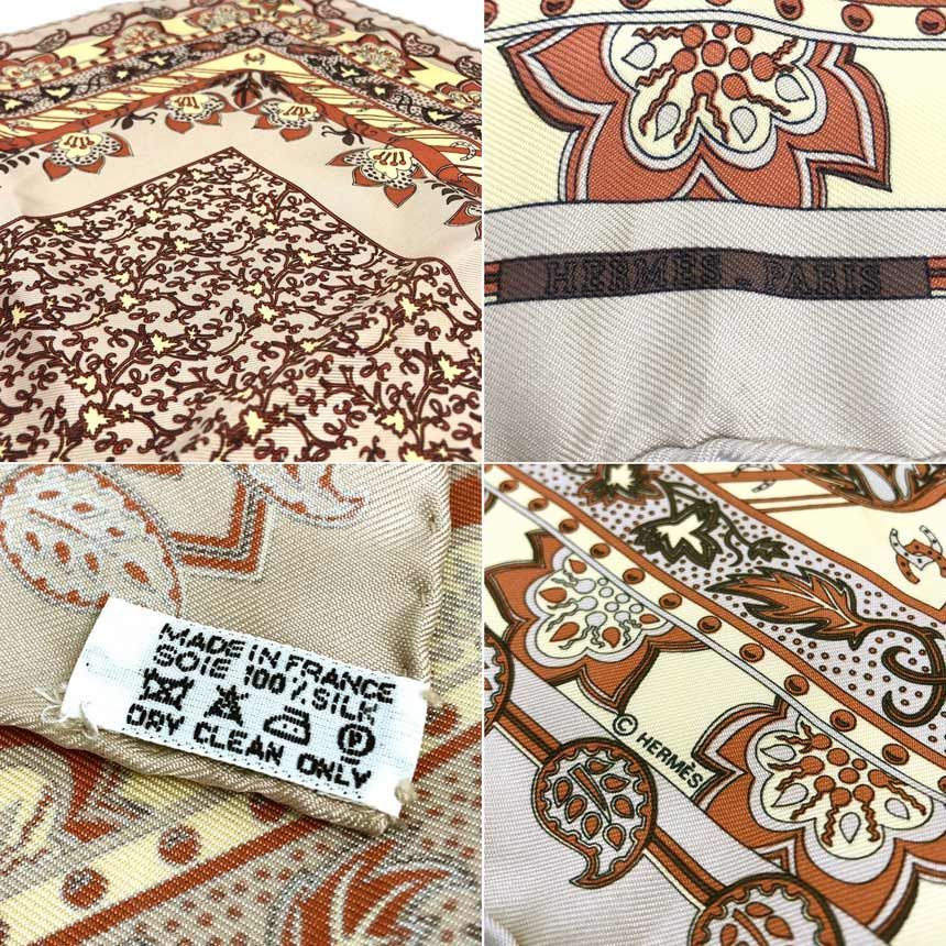 Hermes Scarf Carre 45 Amoeba Flower Gray Ju — view 3