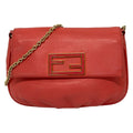 Fendi Shoulder Bag Sta Pink Chain Strap Removable Leather