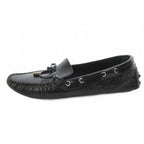 Louis Vuitton Flat Shoes Loafers Epi Moccasins Enamel 37.5 Black — view 2