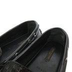 Louis Vuitton Flat Shoes Loafers Epi Moccasins Enamel 37.5 Black — view 6