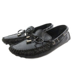 Louis Vuitton Flat Shoes Loafers Epi Moccasins Enamel 37.5 Black