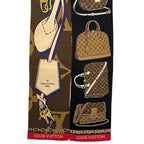 Louis Vuitton Ribbon Scarf Bandeau Tribute Black Brown Monogram Reverse Already — view 4