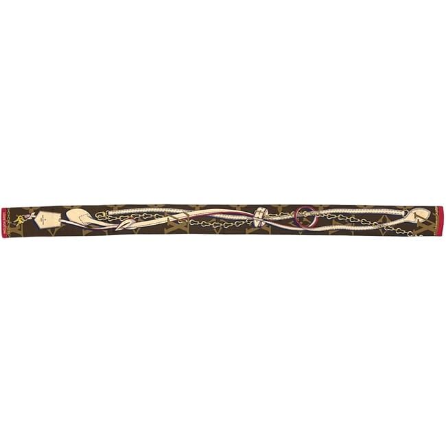 Louis Vuitton Ribbon Scarf Bandeau Tribute Black Brown Monogram Reverse Already — view 3