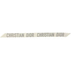 Dior Ribbon Scarf Mitzah Gray Oblique Already Cleaned Silk Logo All Over Pattern — view 3