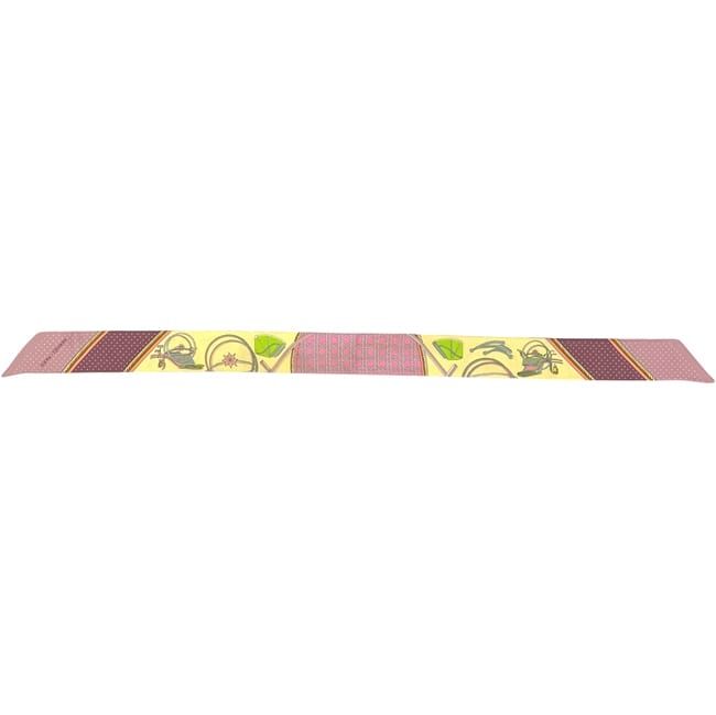 Hermes Ribbon Scarf Twilly Yellow Pink Foldable Top Carriage Cm Already Cleaned — view 2