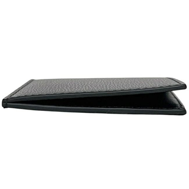 Dior Card Case Black Holder Leather One Point Logo Simple — view 6