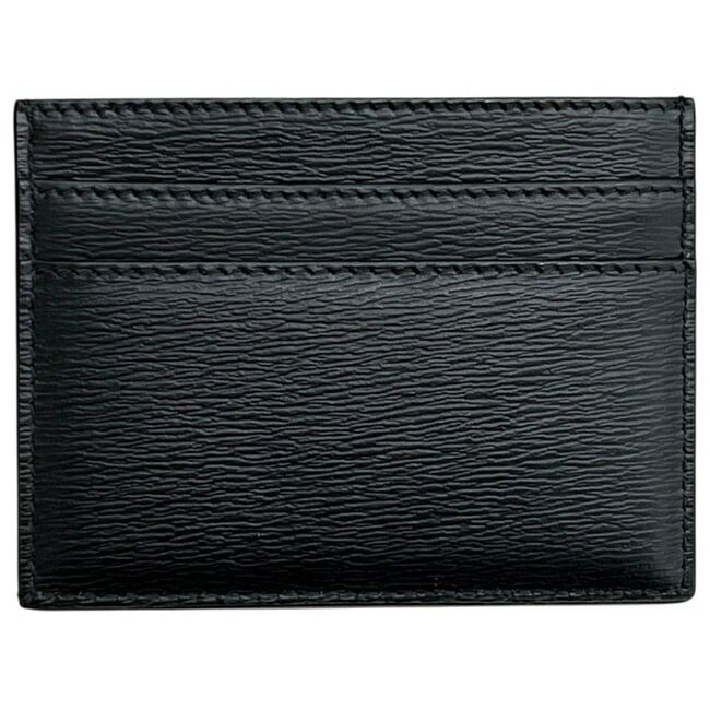 Dior Card Case Black Holder Leather One Point Logo Simple — view 2