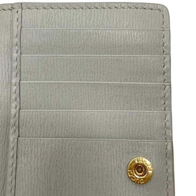 Gucci Bifold Wallet Gray L-shaped Zipper Leather One Point Logo Simple — view 7