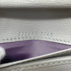 Gucci Bifold Wallet Gray L-shaped Zipper Leather One Point Logo Simple — view 4