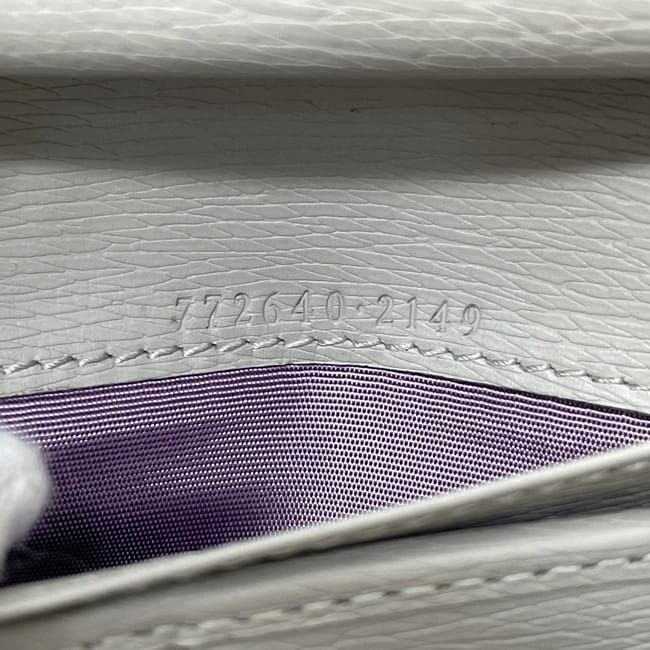 Gucci Bifold Wallet Gray L-shaped Zipper Leather One Point Logo Simple — view 4