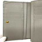 Gucci Bifold Wallet Gray L-shaped Zipper Leather One Point Logo Simple — view 5