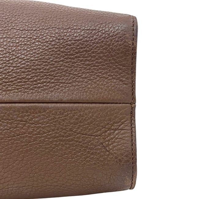 Gucci Tote Brown Interlocking Leather Logo Gray — view 9