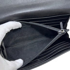 Gucci Bifold Wallet Black Microshima Leather Ribbon GG Cover — view 6