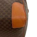 Celine Boston Bag Brown Macadam Leather Fastener — view 8