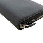 Prada Zip Around Wallet Black Nero Saffiano Leather 230 One Point Logo Simple — view 8