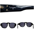 Chanel Sunglasses Black CC Logo Acetate Side Eyewear — view 4