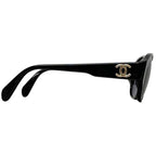 Chanel Sunglasses Black CC Logo Acetate Side Eyewear — view 3