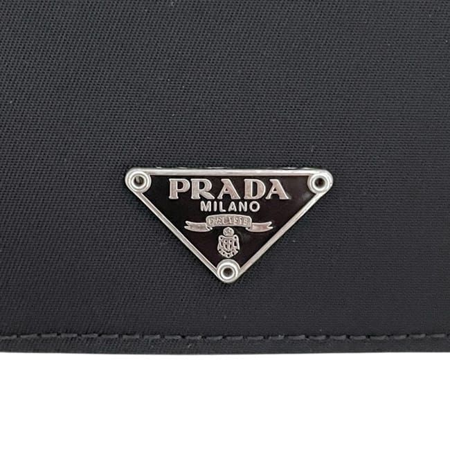 Prada Bifold Wallet Black Nero Tessuto Nylon Leather — view 9