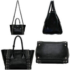 Prada 2-Way Black Nero Leather Glace Calf Studs 231 Shoulder — view 2