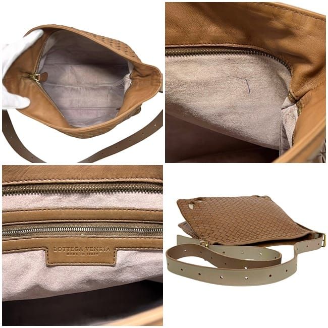 Bottega Veneta Shoulder Bag Brown Intrecciato Leather — view 3