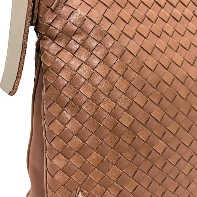 Bottega Veneta Shoulder Bag Brown Intrecciato Leather — view 8