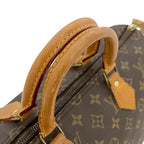 Louis Vuitton Boston Bag Speedy 35 Brown Monogram Canvas Leather 854 SA Mini — view 9
