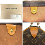 Louis Vuitton Boston Bag Speedy 35 Brown Monogram Canvas Leather 854 SA Mini — view 3