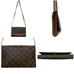 Louis Vuitton Shoulder Bordeaux Bag Brown Monogram Canvas Crossbody Flap — view 2