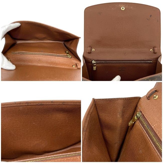 Louis Vuitton Shoulder Bordeaux Bag Brown Monogram Canvas Crossbody Flap — view 3