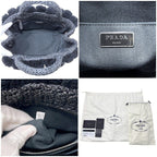 Prada 2-Way Raffia Pom Black Nero Rafia 110 Shoulder Bag Canapa — view 3